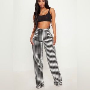 Shape Black Striped Wide Leg Pants